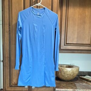 Chic Long Sleeve Blue Dress